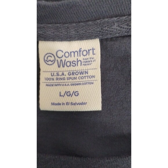 Gray Long Sleeve Comfort Wash San Antonio Texas T Shirt Large - Picture 7 of 8